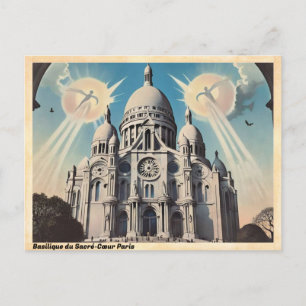Carte Postale Basilique du Sacré-Cœur Paris Voyage Rétro