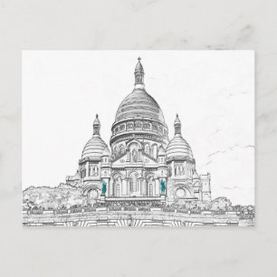 Carte Postale Basilique du Sacré-Coeur sur la colline Montmartre