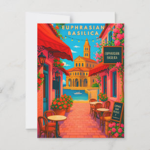 Carte Postale Basilique Euphrasienne Poreč Croatie Vintage voyag