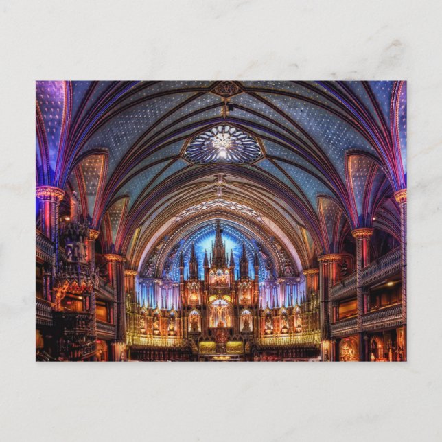 Carte postale Basilique Notre-Dame de Montréal (Devant)