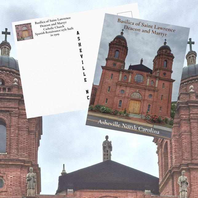 Carte Postale Basilique Saint-Laurent d'Asheville NC (Créateur téléchargé)