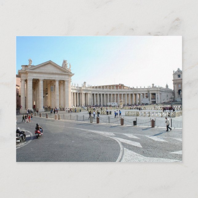 Carte Postale Basilique Saint-Pierre et colonnes dans la Cité du (Devant)