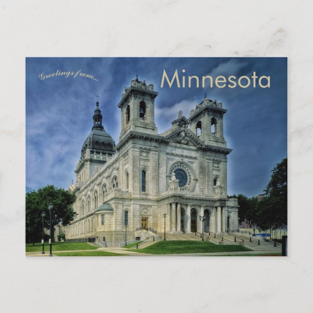 Carte Postale Basilique Sainte-Marie Minneapolis Minnesota (Devant)