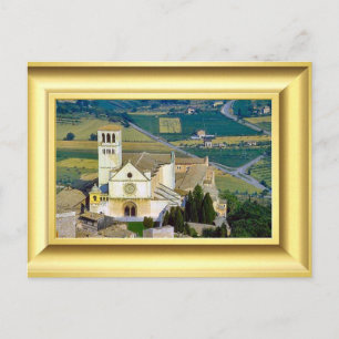 Carte Postale Basilique supérieure, Assise, Italie St François