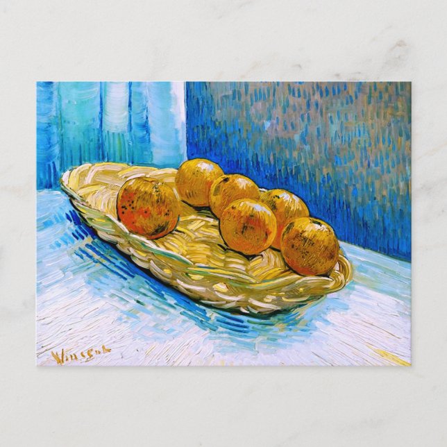 Carte Postale Basket avec Six Oranges Van Gogh Fine Art (Devant)
