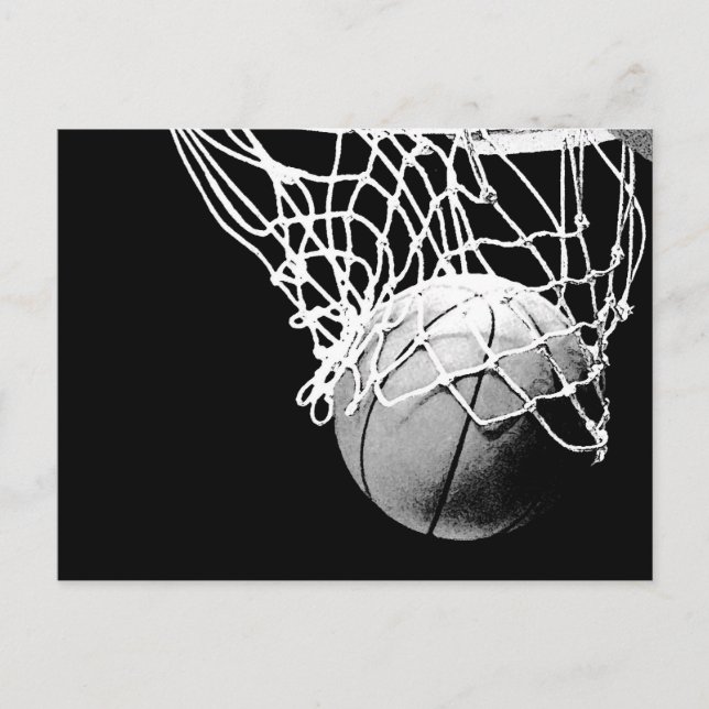 Carte Postale Basket-ball dans les ombres Closeup Vertical Post  (Devant)