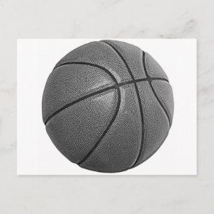 Carte Postale Basket-ball en niveaux de gris