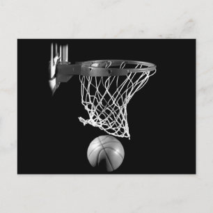 Carte Postale Basket-ball noir et blanc