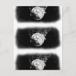 Carte Postale Basket-ball noir et blanc