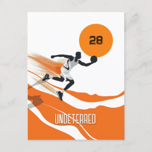 Carte Postale Basket-ball orange