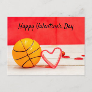 Carte Postale Basket-ball Saint-Valentin Basket-ball avec amour