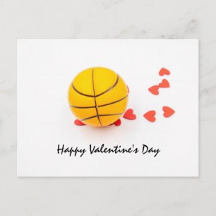 Carte Postale Basket-ball Saint-Valentin Basket-ball avec amour