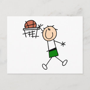 Carte Postale Basket-ball Slam Dunk T-shirts verts et cadeaux