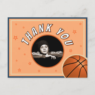 Carte Postale Basket-ball Sports Photo d'anniversaire Merci
