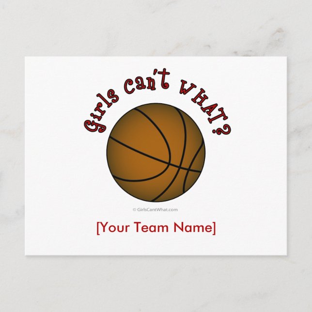 Carte Postale Basket - Brown/Rouge (Devant)