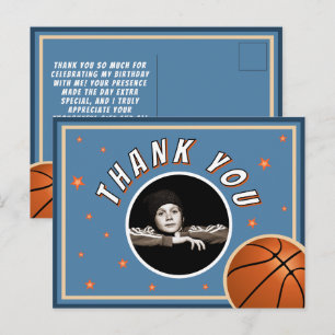 Carte Postale Basketball Ball Sports Anniversaire Photo Merci
