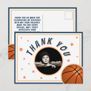 Carte Postale Basketball Ball Sports Anniversaire Photo Merci