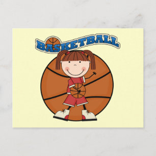 Carte Postale BASKETBALL Brunette Girl T-shirts et cadeaux