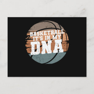 Carte Postale Basketball C'est dans mon ADN pour l'amoureux du