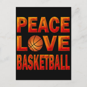 CARTE POSTALE BASKETBALL DE L'AMOUR DE LA PAIX