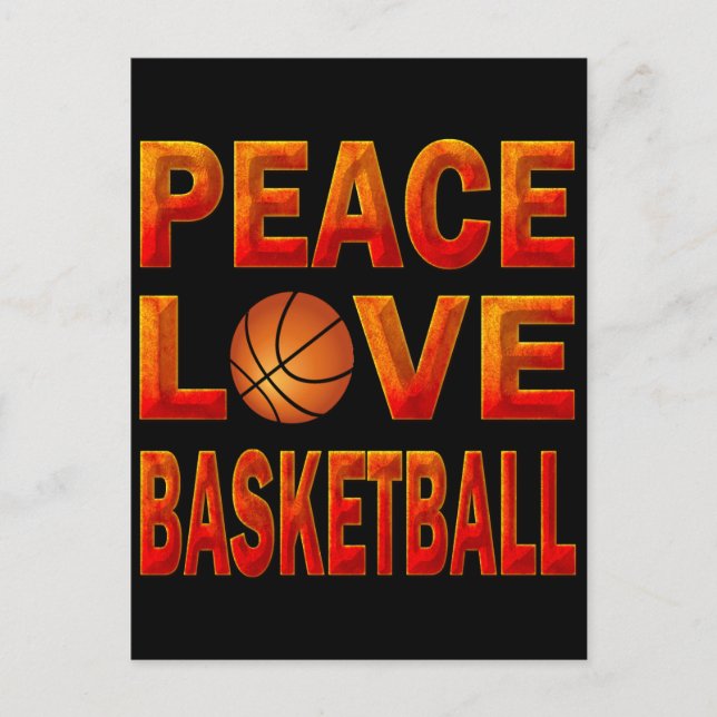 CARTE POSTALE BASKETBALL DE L'AMOUR DE LA PAIX (Devant)