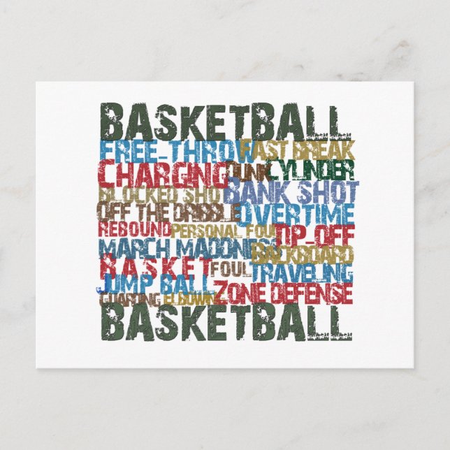Carte Postale BASKETBALL TERMES cadeaux (Devant)