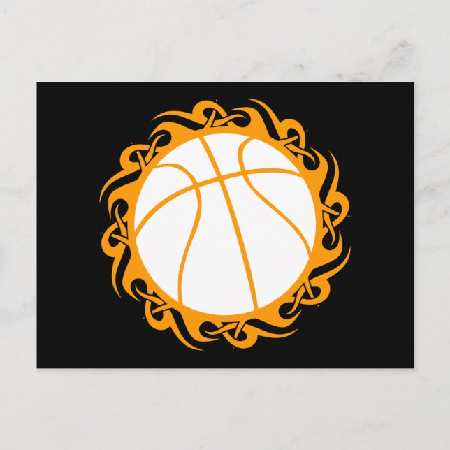 Carte Postale basketball tribal (Devant)