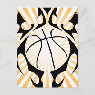 Carte Postale basketball. tribal.