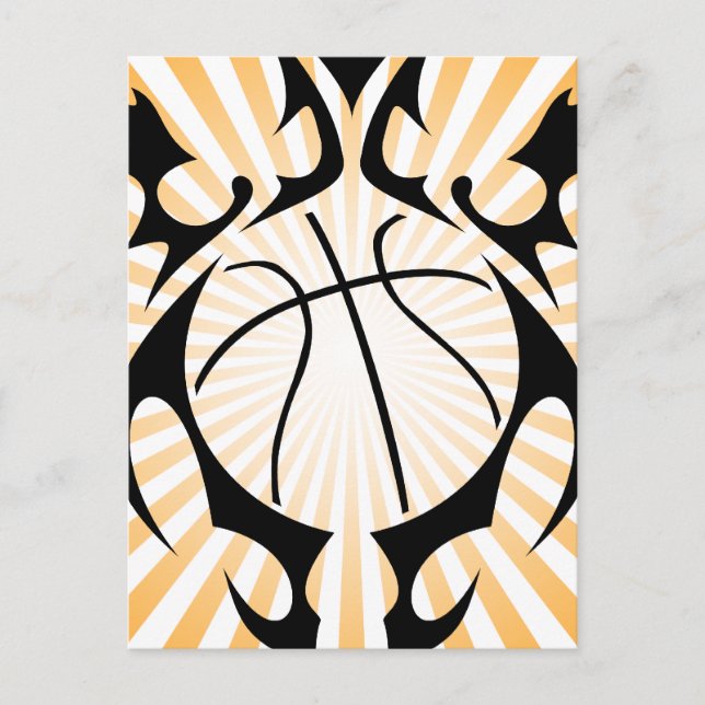 Carte Postale basketball. tribal. (Devant)