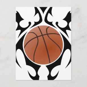 Carte Postale basketball. tribal.