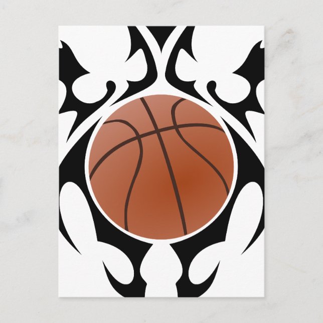 Carte Postale basketball. tribal. (Devant)
