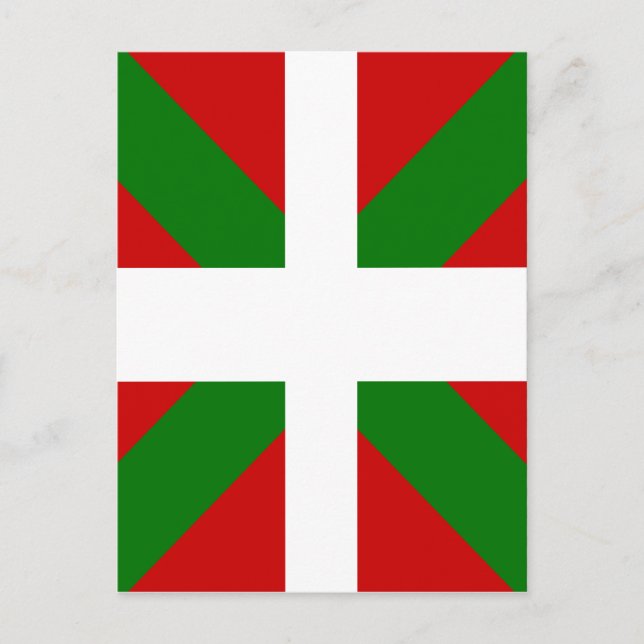 Carte Postale Basque Drapeau de haute qualité (Devant)