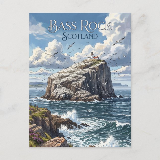 Carte Postale Bass Rock Écosse (Devant)