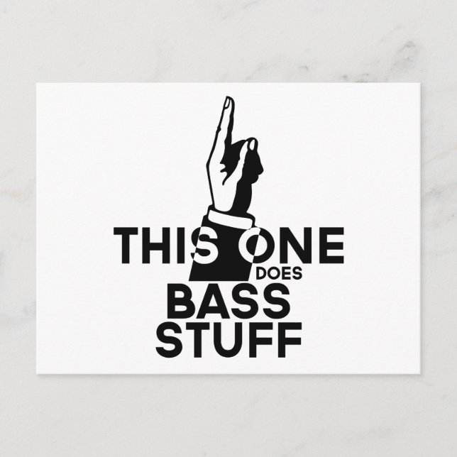 Carte Postale Bass Stuff - Funny Bass Music (Devant)