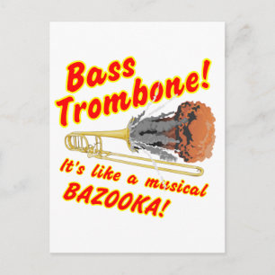 Carte Postale Bass Trombone Musical Bazooka