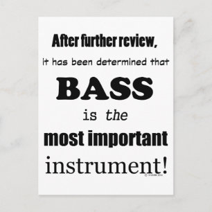 Carte Postale Basse Instrument le plus important