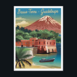 Carte Postale Basse-Terre Guadeloupe Vintage<br><div class="desc">Représentation vibrante et nostalgique de Basse-Terre, capitale de la Guadeloupe, connue pour ses paysages volcaniques luxuriants, son charme colonial et son dynamisme culturel. Le design saisit l'essence de la ville avec son architecture créole colorée, son littoral pittoresque et le volcan de la Soufrière en arrière - plan. Rendu dans un...</div>