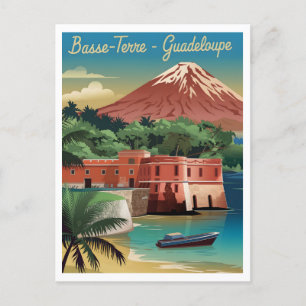 Carte Postale Basse-Terre Guadeloupe Vintage
