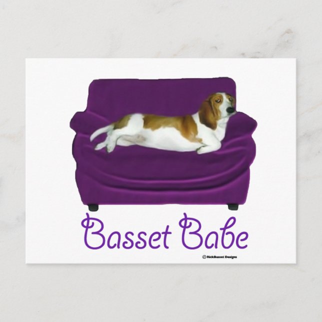 Carte Postale Basset Babe (Devant)