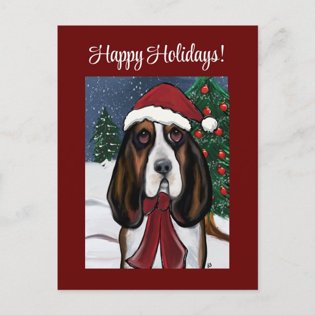Carte Postale Basset Hound (Devant)