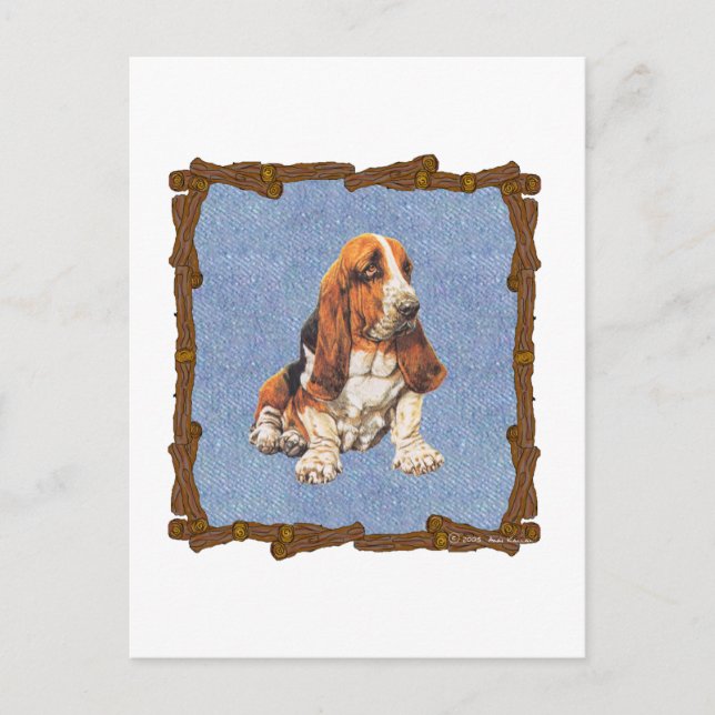 Carte Postale Basset Hound (Devant)
