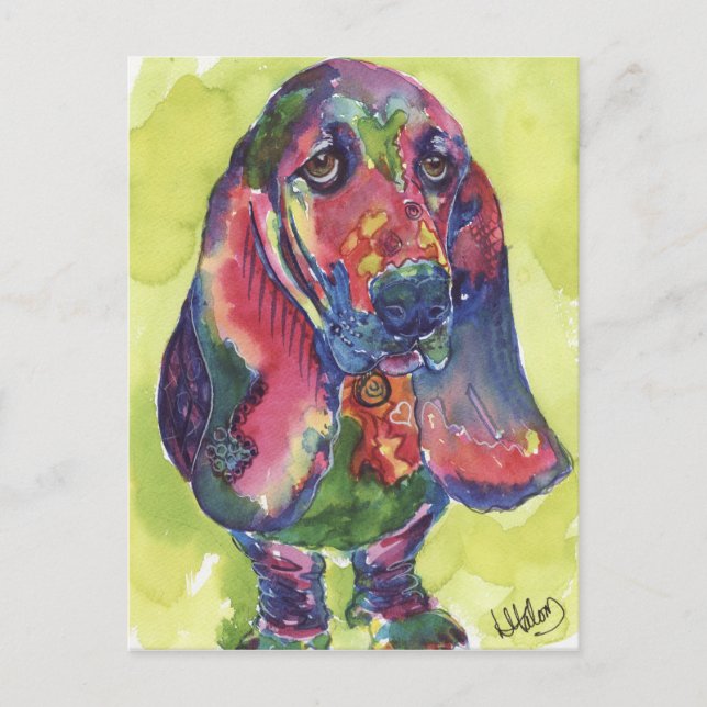 Carte Postale Basset Hound (Devant)