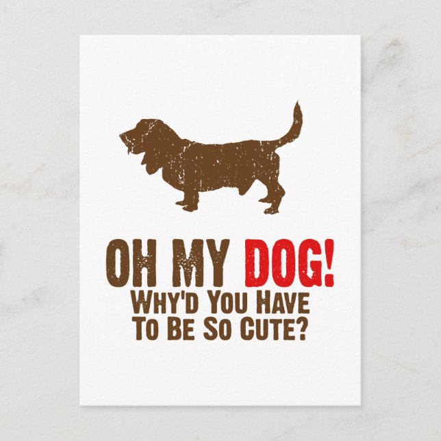 Carte Postale Basset Hound (Devant)