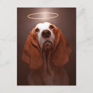Carte Postale Basset Hound Angel