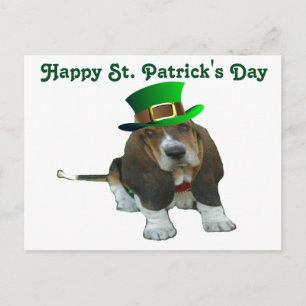 Carte postale Basset Hound Bonne StPatrick's Day
