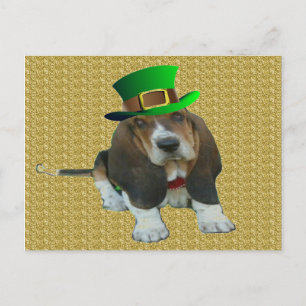 Carte postale Basset Hound Bonne StPatrick's Day