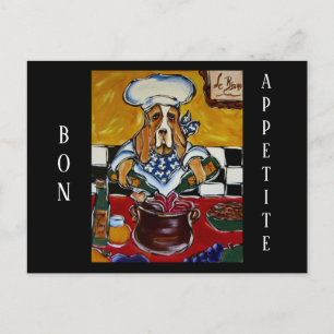 Carte Postale Basset Hound chef