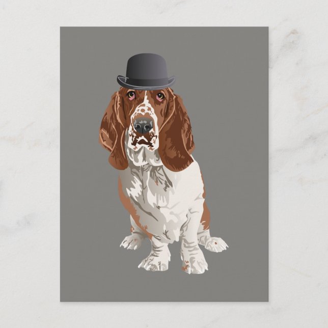 Carte postale Basset Hound Dog (Devant)