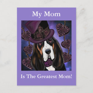 Carte Postale Basset Hound STEAMPUNK