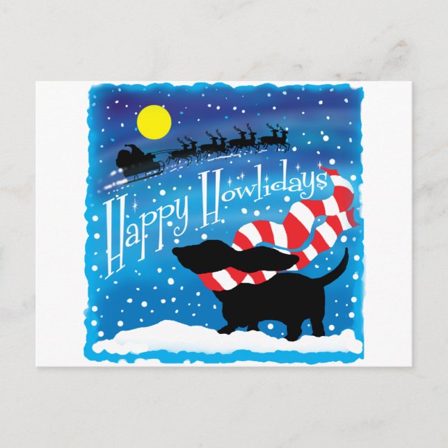Carte Postale Basset Scarf (Devant)